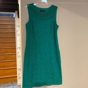 Sea foam green lace cotton dress